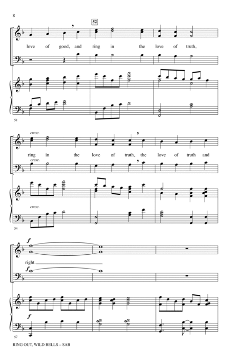 Ring Out, Wild Bells 3-Part scores gallery preview page 7