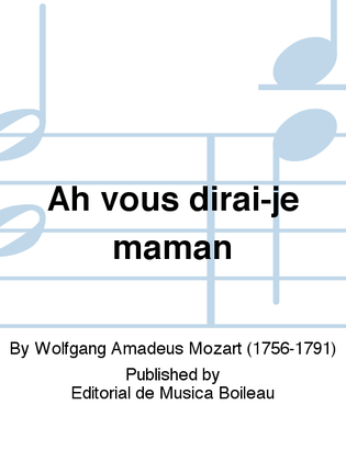 Book cover for Ah vous dirai-je maman