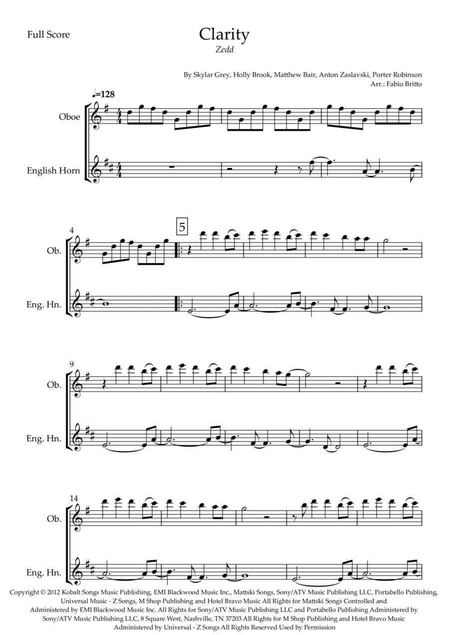 Clarity Woodwind Duet scores gallery preview page 1