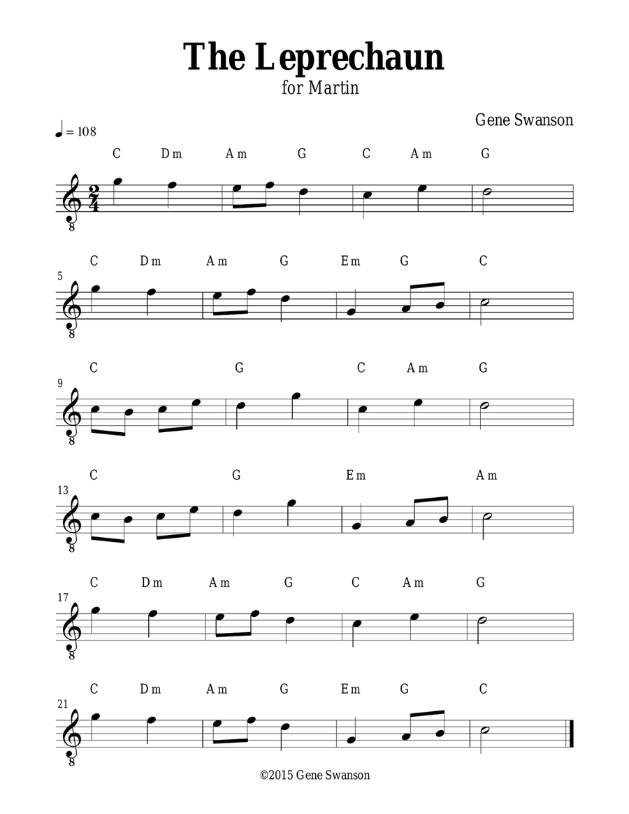 The Leprechaun - Play Along! Piano scores gallery preview page 1