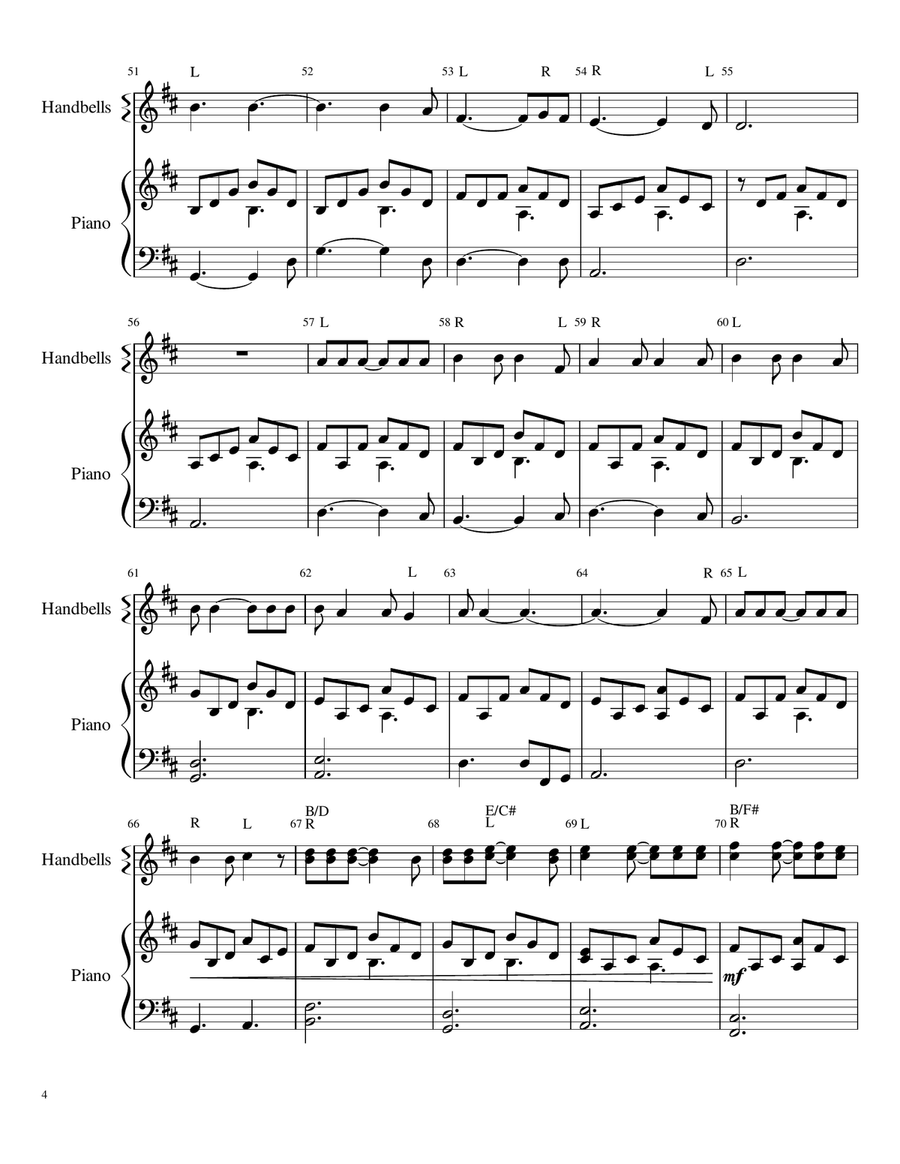 Hallelujah Handbell Choir scores gallery preview page 4