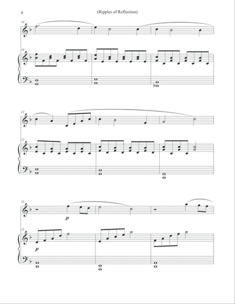 Ripples of Reflection - Flute and Piano Flute Solo scores gallery preview page 4