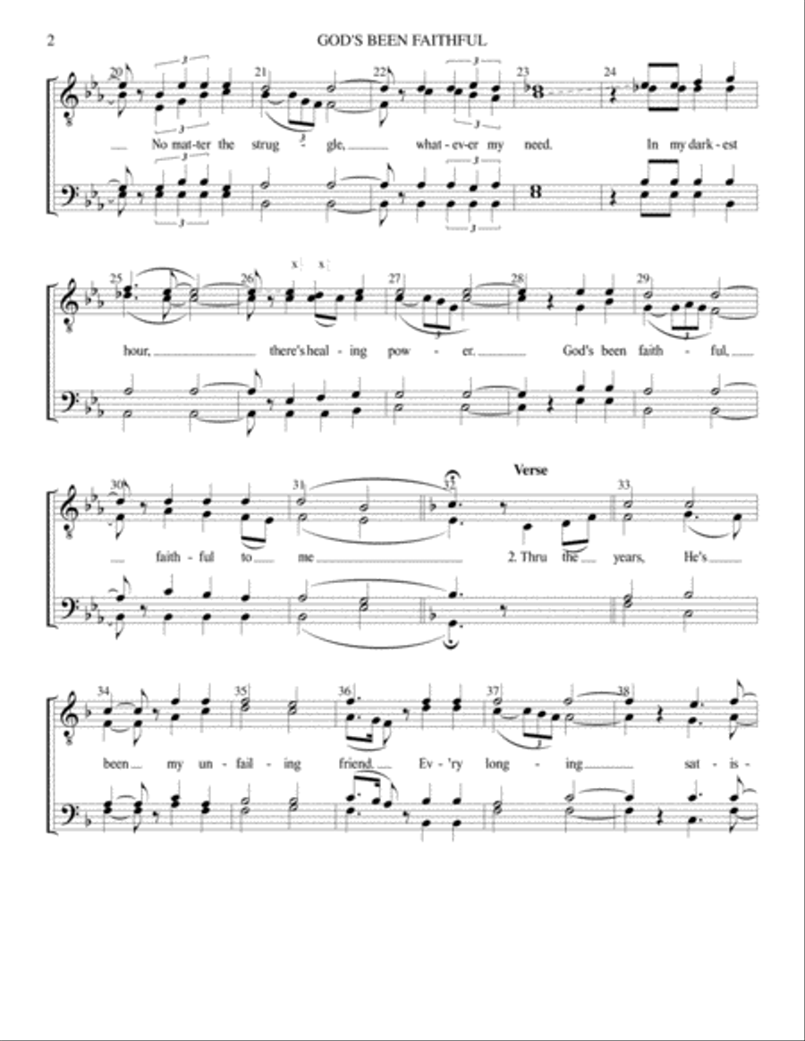 God's Been Faithful God's Been Faithful TTBB scores gallery preview page 2