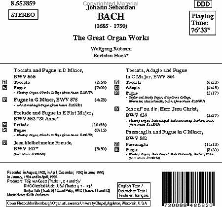 Great Organ Works