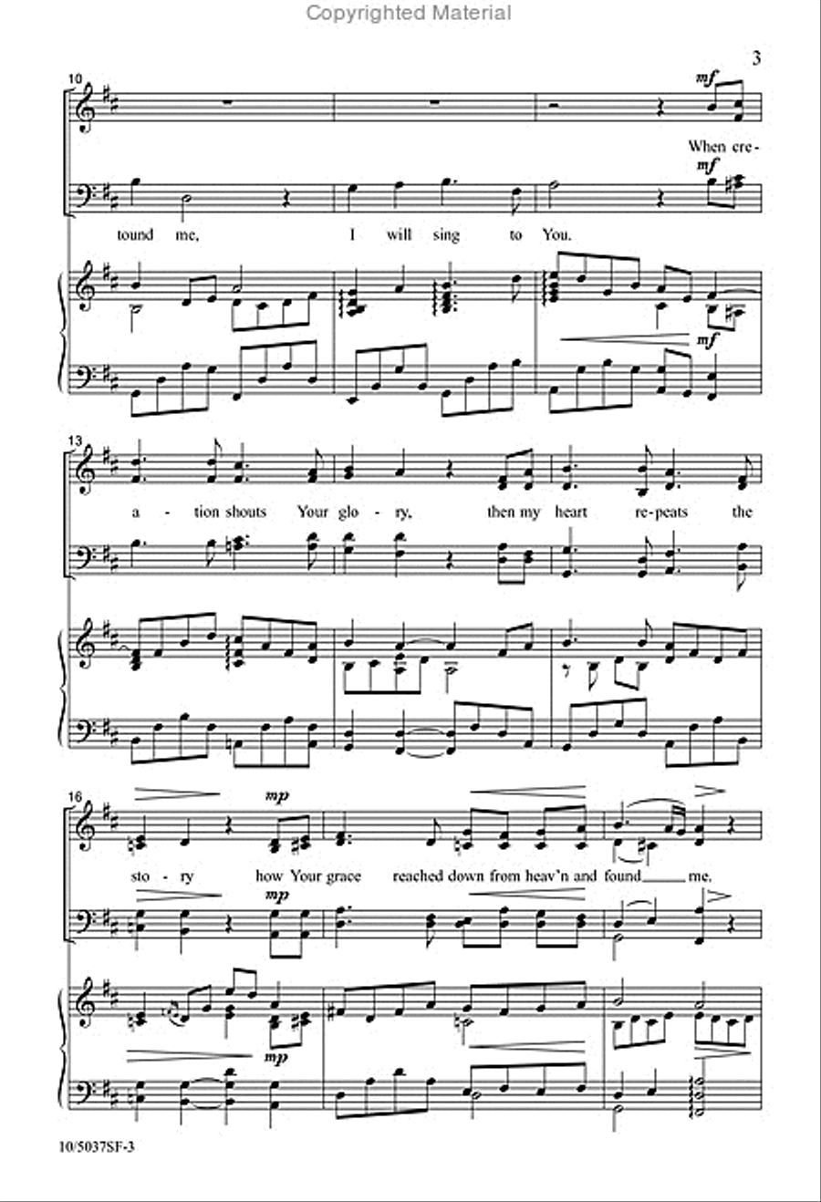 I Will Sing to You 4-Part scores gallery preview page 3