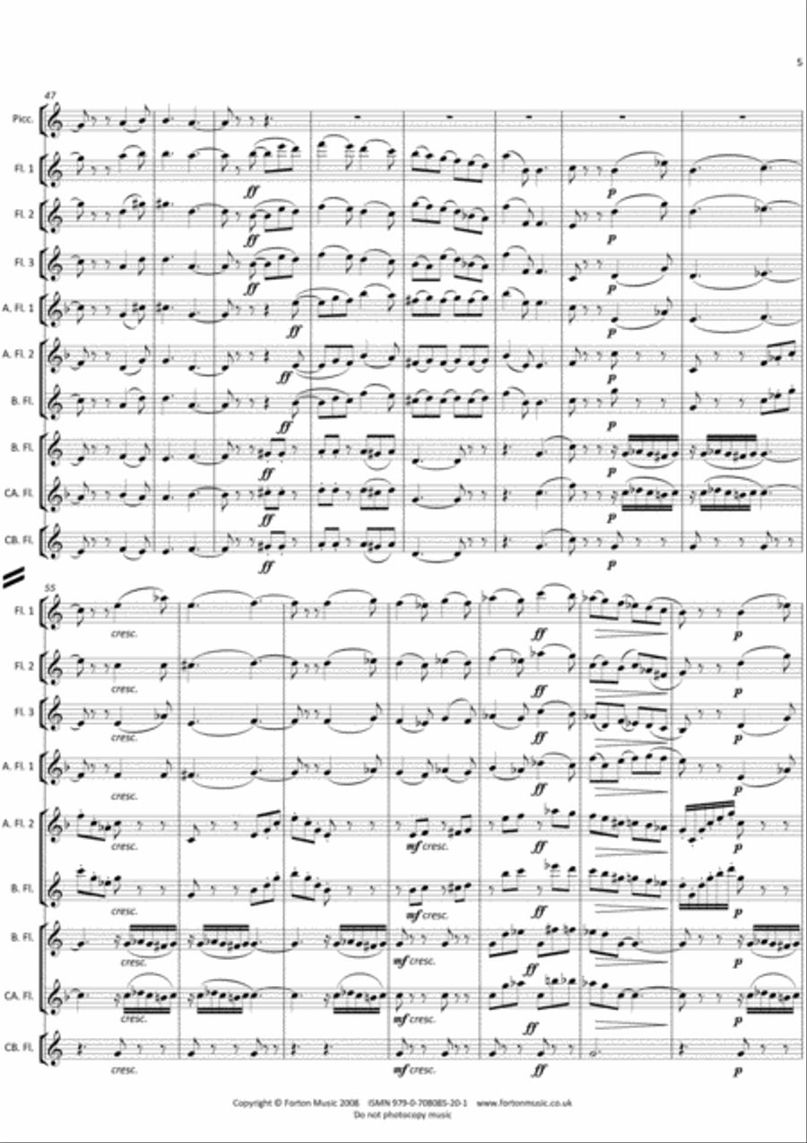 Serenade Flute Choir scores gallery preview page 5