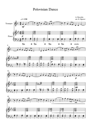 Polovtsian Dance, Alexander Borodin, For Trumpet & Piano