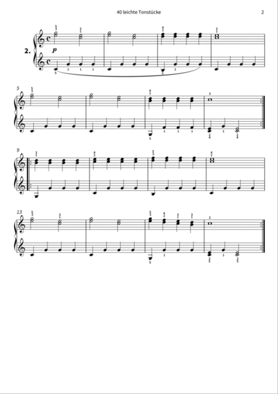 40 leichte Tonstucke Easy Piano scores gallery preview page 4