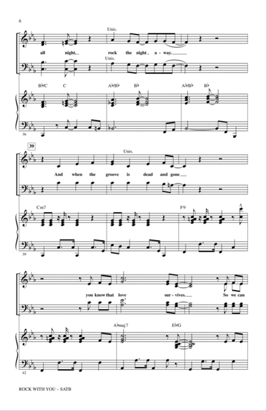 Rock With You - A Tribute to Michael Jackson (Medley) 4-Part scores gallery preview page 5