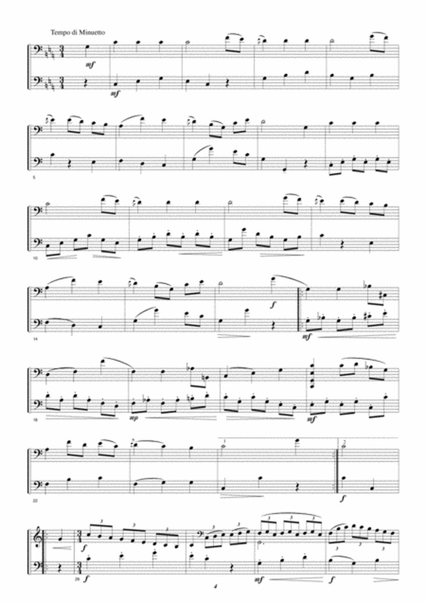 Joseph Haydn, (1732-1809) Andante e Tempo di Minuetto, transcribed and edited by Klaus Stoll.