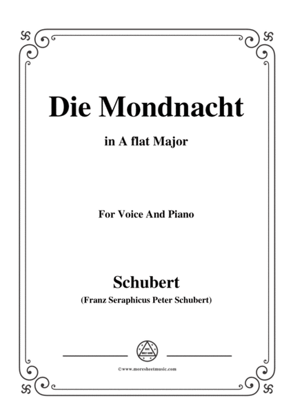 Schubert-Die Mondnacht,in A flat Major,for Voice&Piano image number null