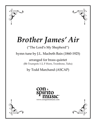 Book cover for Brother James' Air — brass quintet