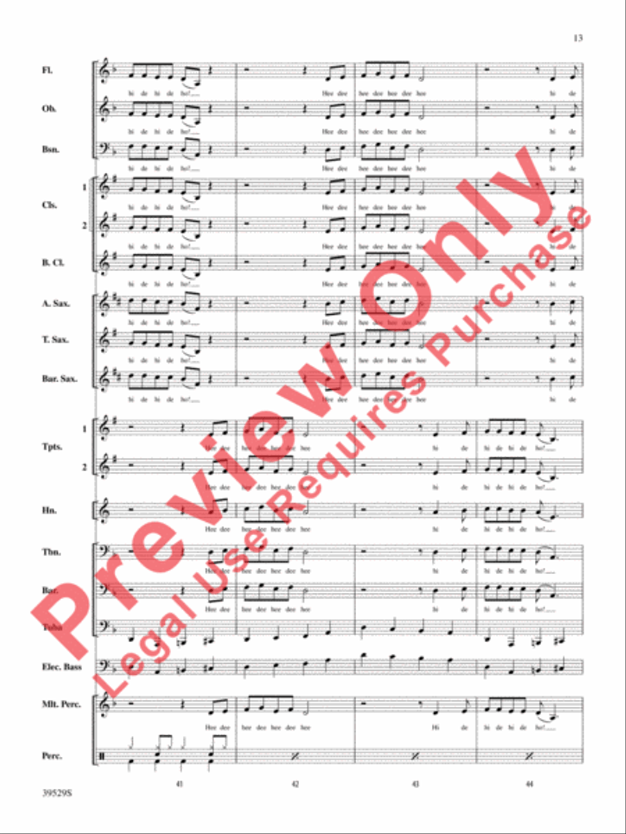 Minnie the Moocher Minnie the Moocher Concert Band scores gallery preview page 14
