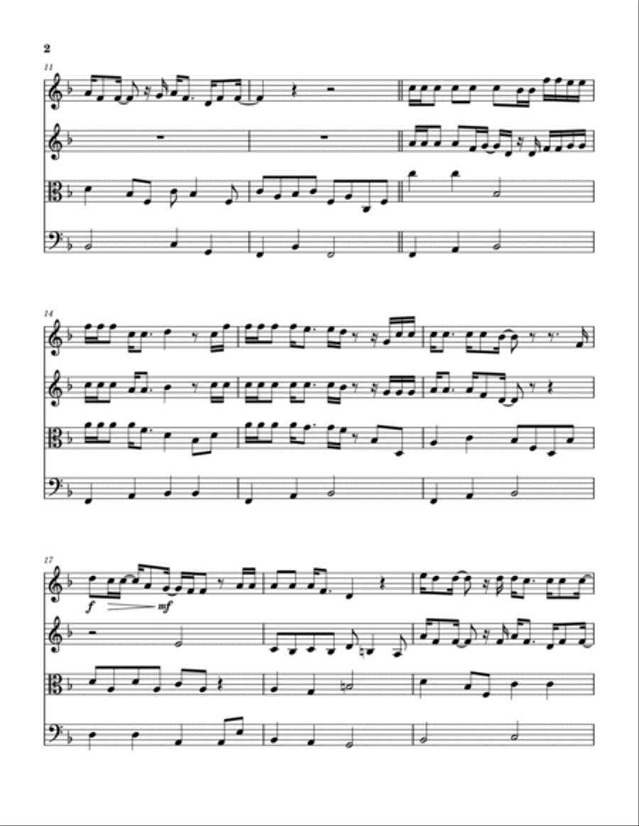 Addicted To Romance String Quartet scores gallery preview page 3