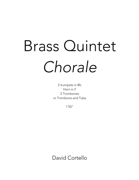Brass Quintet - Chorale image number null