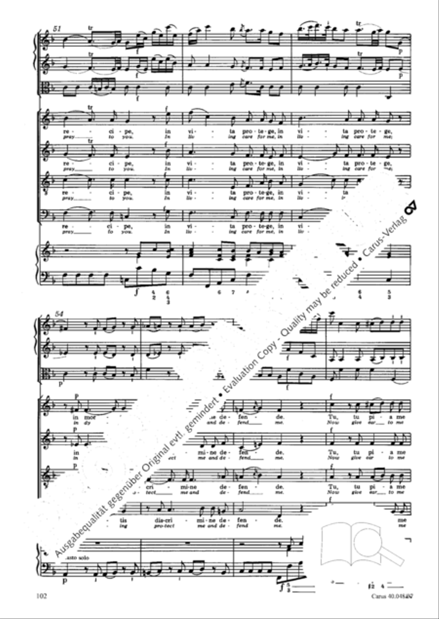 Regina coeli in B-Flat Major, K. 127 4-Part scores gallery preview page 103
