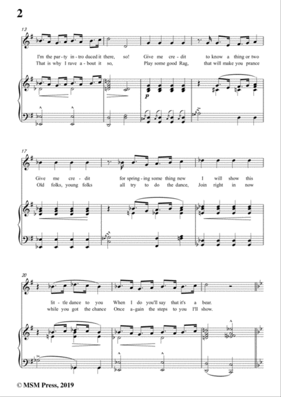 Chris Smith-Ballin' the Jack,in G Major,for Voice and Piano Voice Solo scores gallery preview page 4