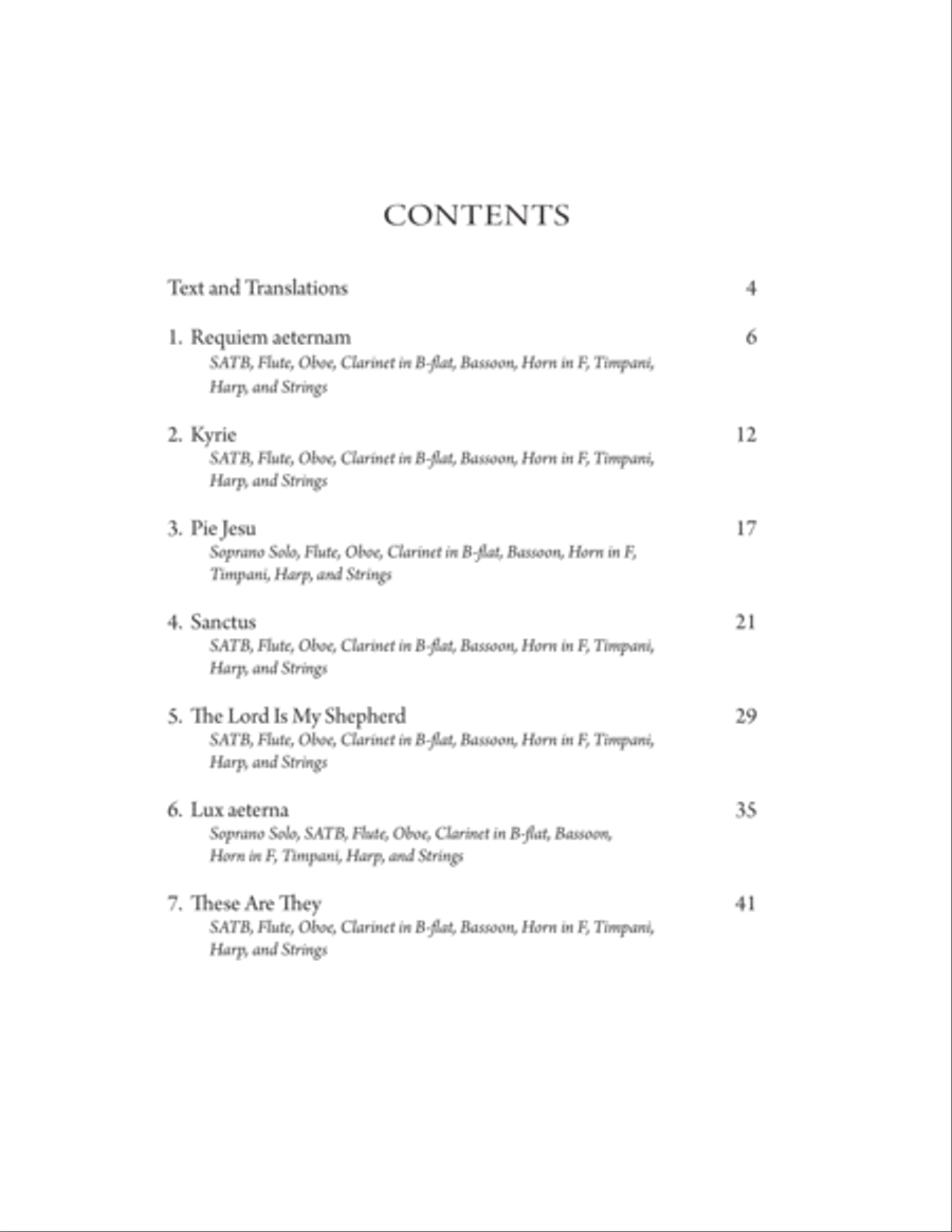 Requiem (Choral Score) 4-Part scores gallery preview page 3