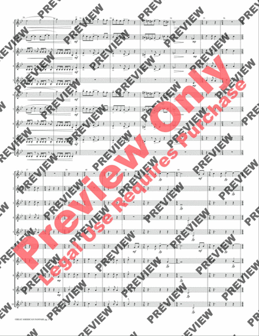 Great American Fanfare Great American Fanfare Small Ensemble scores gallery preview page 5