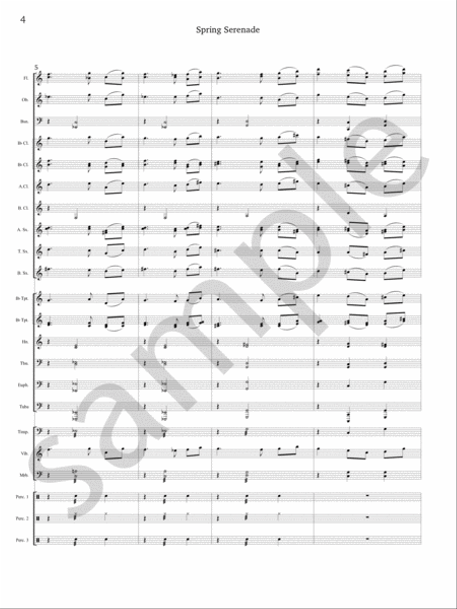 Spring Serenade Concert Band scores gallery preview page 5