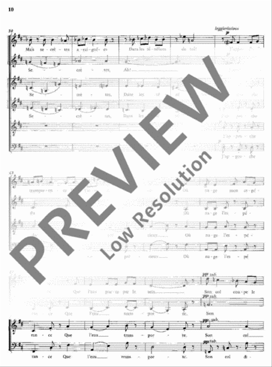 Trois Poèmes de Paul Valéry SSAATTBB scores gallery preview page 11