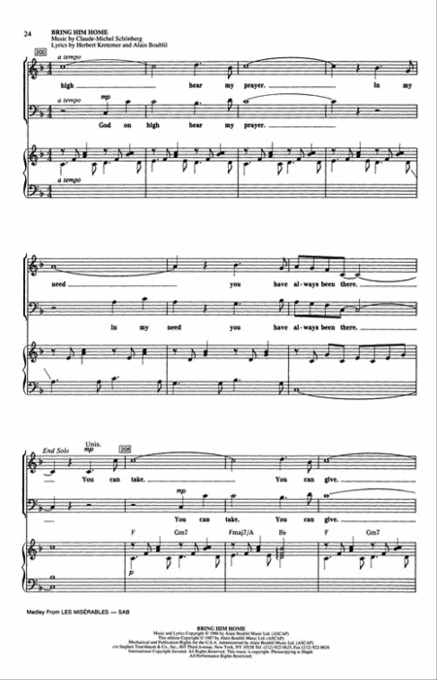 Les Misérables (Choral Medley) 3-Part scores gallery preview page 7