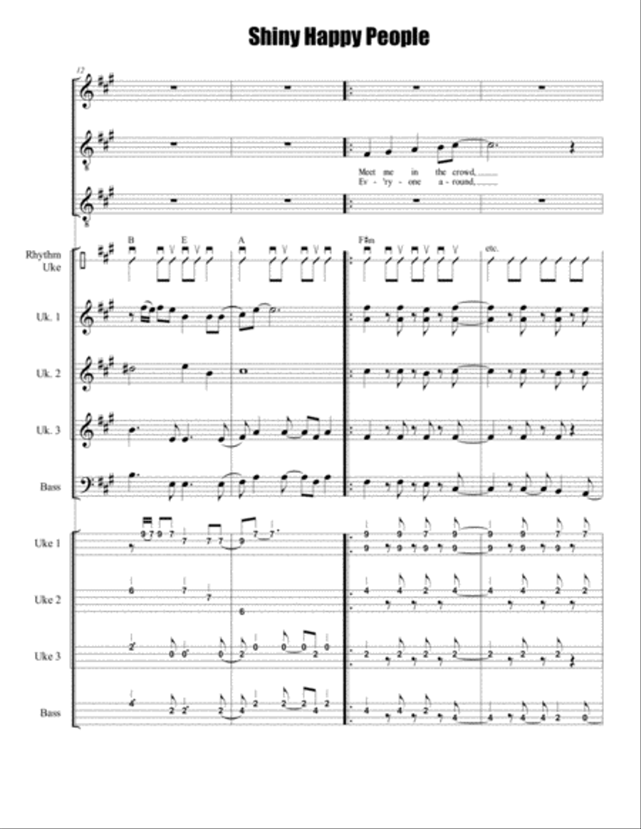 Shiny Happy People 3-Part scores gallery preview page 4