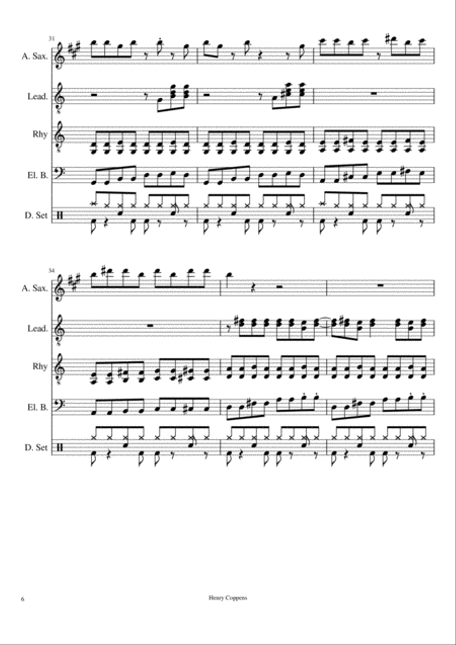 Pump The Boogie Small Ensemble scores gallery preview page 6
