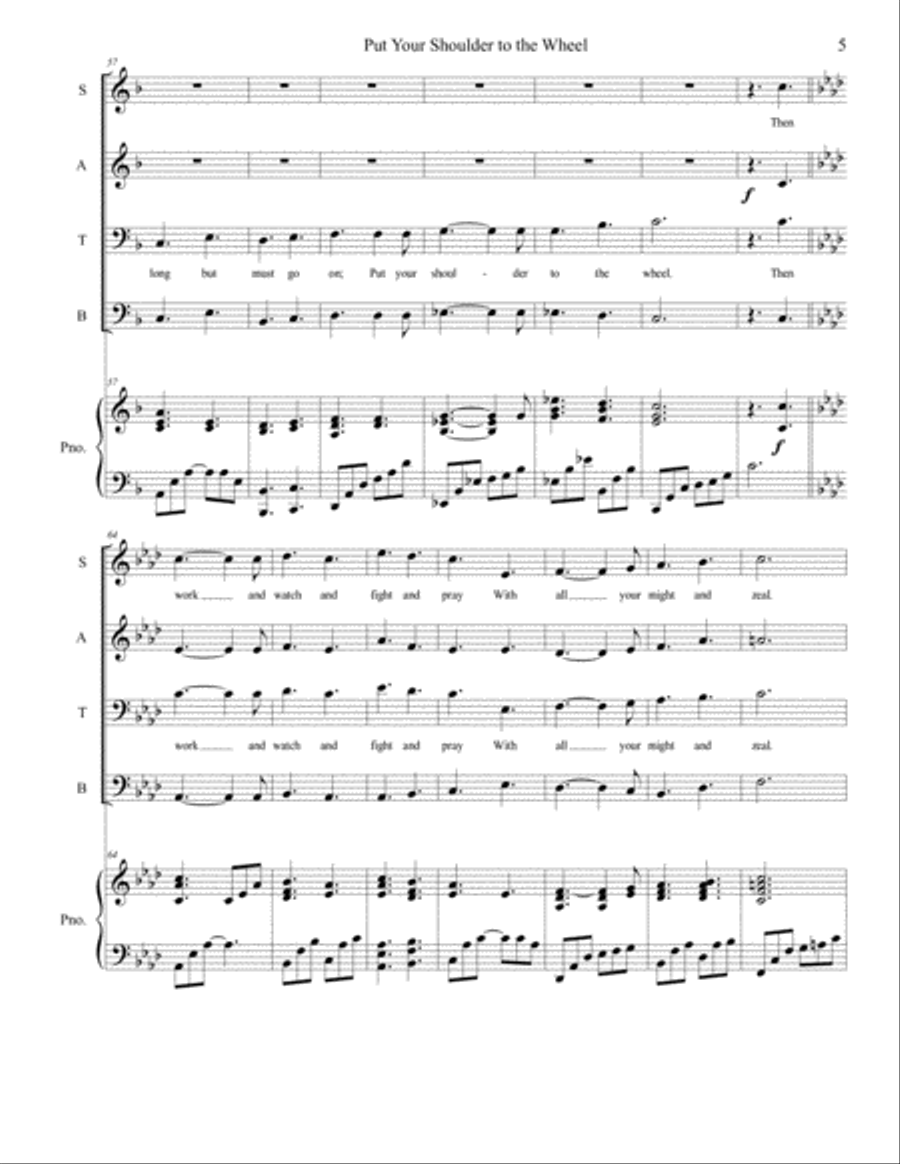 Put Your Shoulder To The Wheel 4-Part scores gallery preview page 6