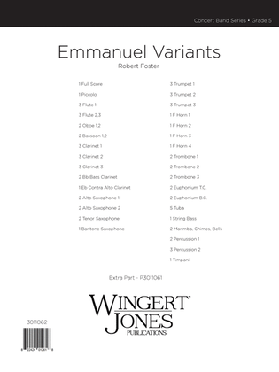 Emmanuel Variants - Full Score