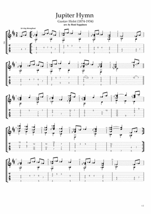 Jupiter Hymn for Fingerstyle Guitar