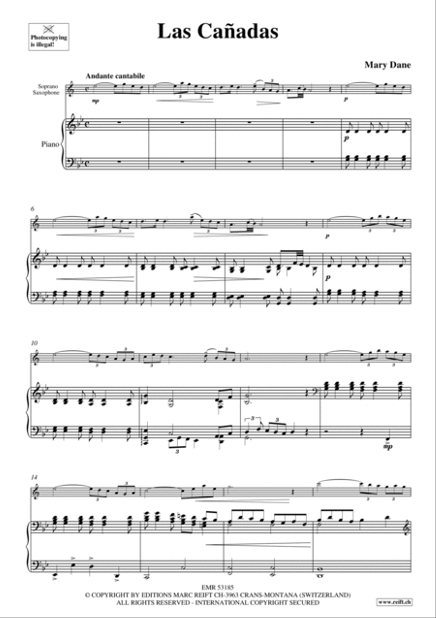 Las Canadas Soprano Saxophone scores gallery preview page 3