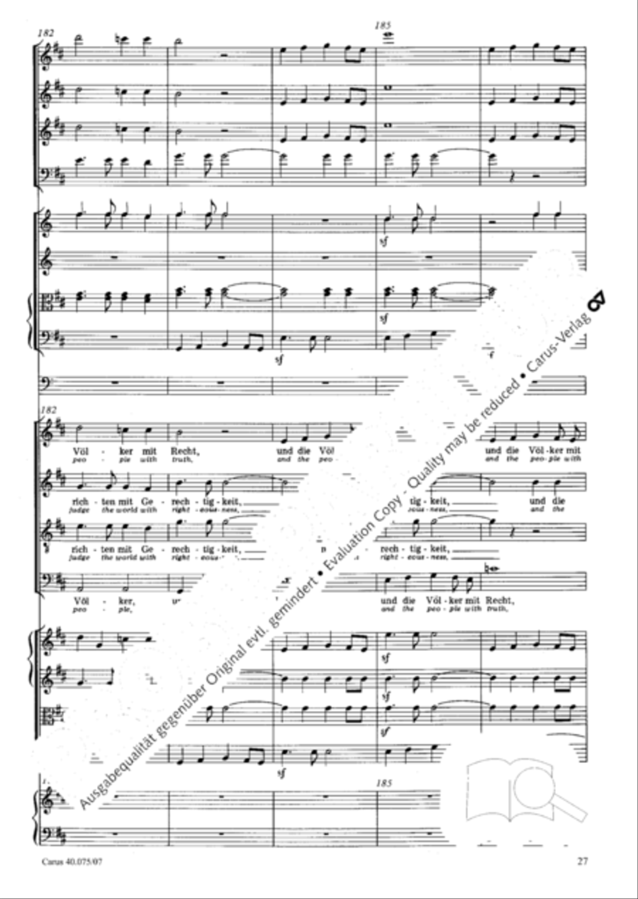 Psalm 98 (Der 98. Psalm) 4-Part scores gallery preview page 38