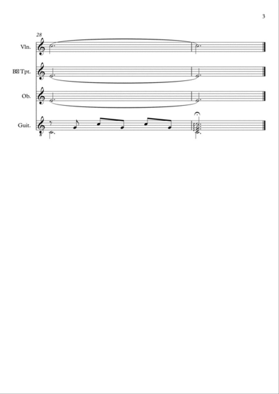 Guitar Trio I mov Moderato Small Ensemble scores gallery preview page 3