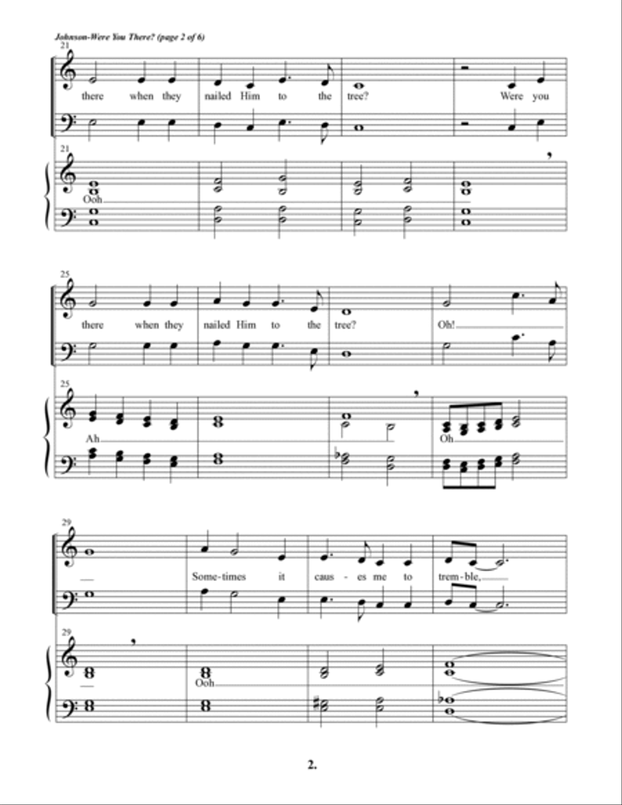Were You There When They Crucified My Lord? 4-Part scores gallery preview page 4