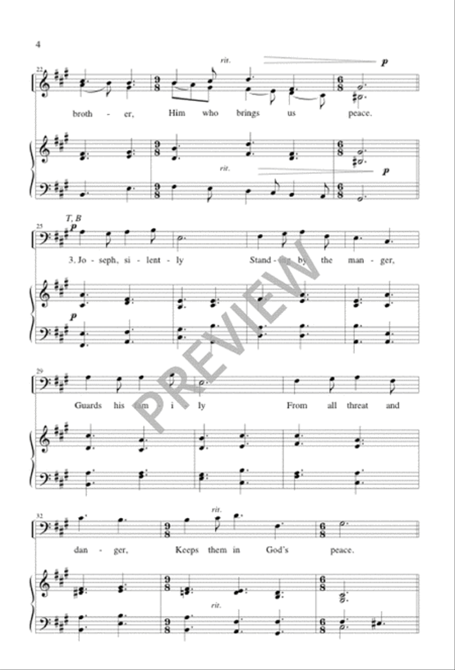 Jesus, Holy Child 4-Part scores gallery preview page 5