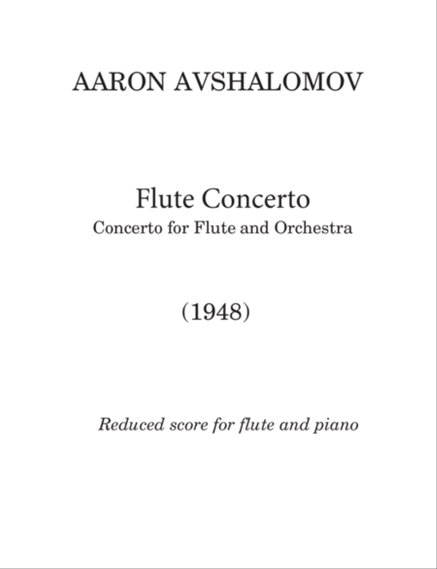 [Avshalomov] Flute Concerto (Reduction) Flute Solo scores gallery preview page 3