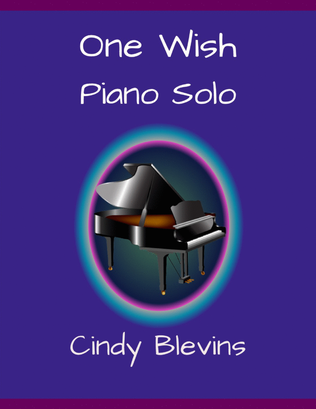 Book cover for One Wish, original piano solo