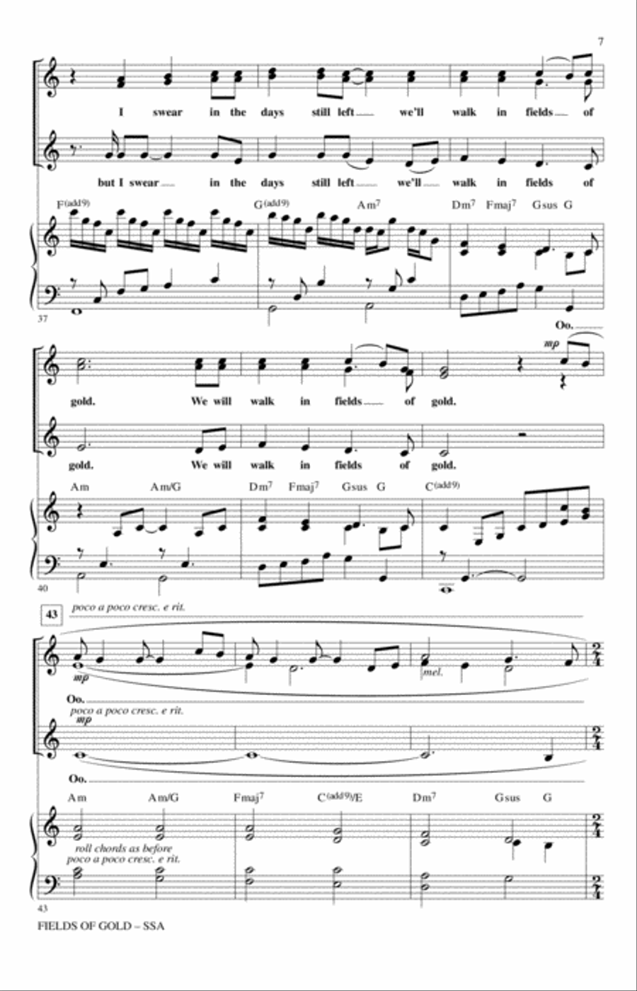 Fields Of Gold (arr. Roger Emerson) SSA scores gallery preview page 5