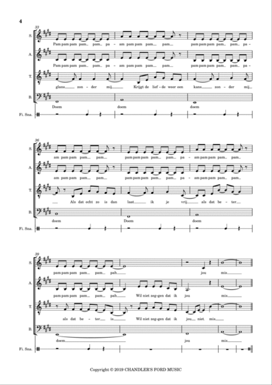 Hoe Het Danst 4-Part scores gallery preview page 4