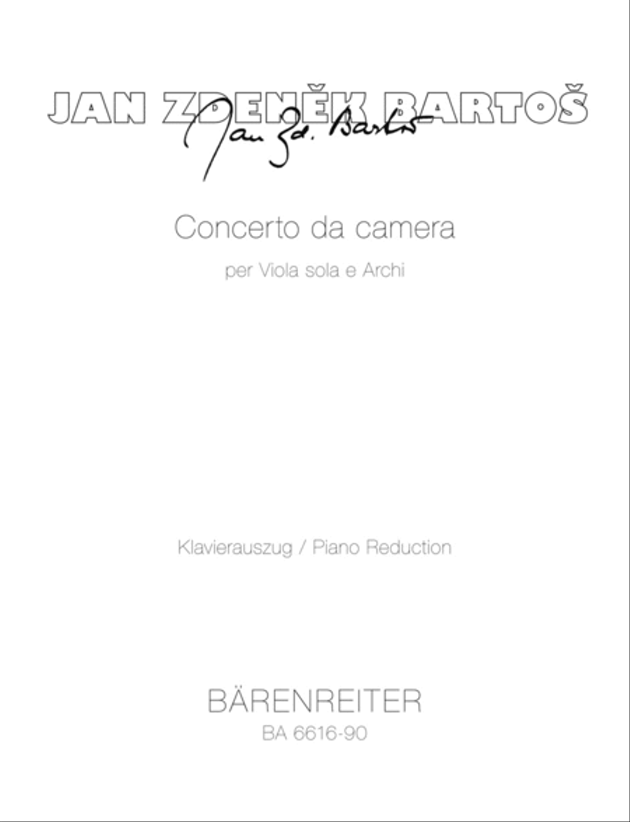 Concerto da camera for Viola and Strings Viola scores gallery preview page 1
