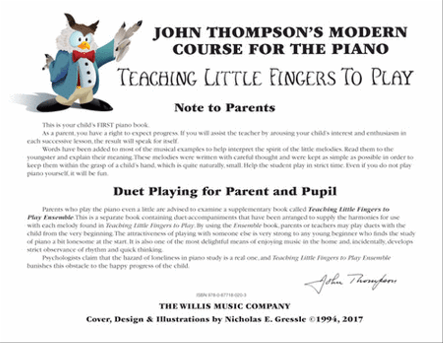 Teaching Little Fingers to Play