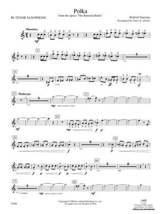 Polka from The Bartered Bride: B-flat Tenor Saxophone