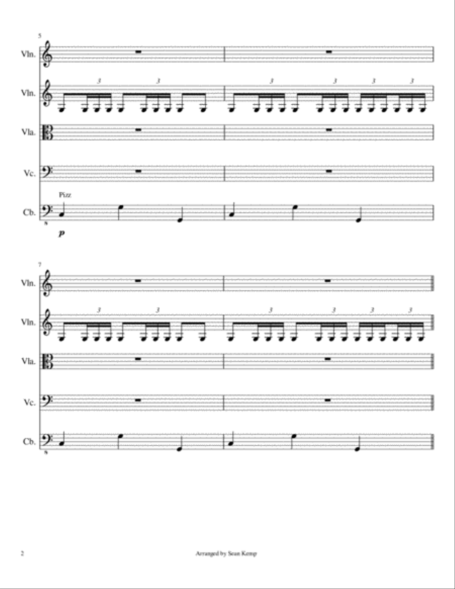 Bolero arranged for String Quintet String Quintet scores gallery preview page 2