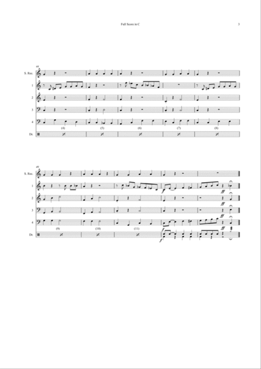 Recorder Blues Recorder Blues Concert Band scores gallery preview page 5