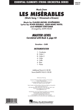 Book cover for Music from Les Misérables (arr. John Moss) - Conductor Score (Full Score)