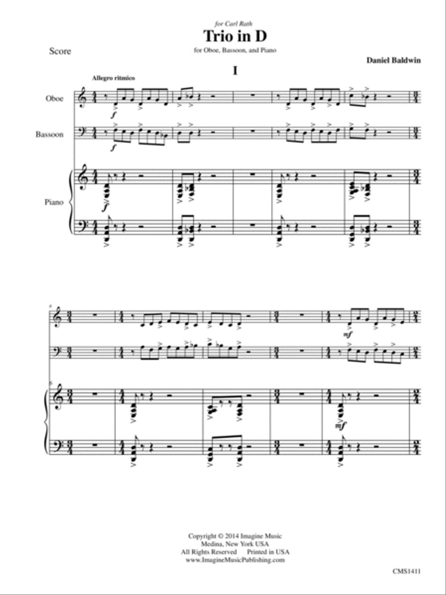 Trio in D Bassoon scores gallery preview page 3