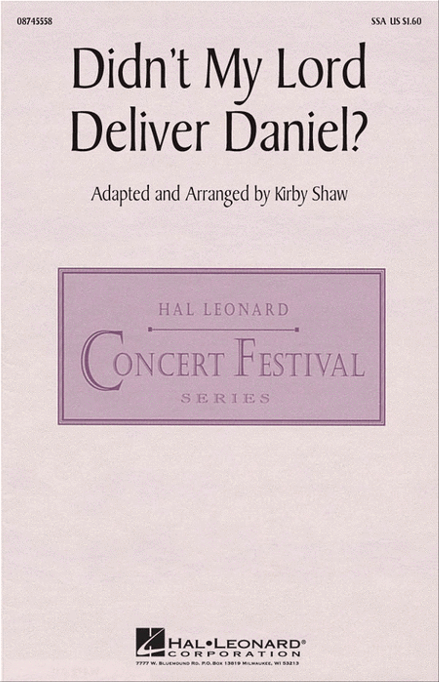 Didn't My Lord Deliver Daniel? SSA scores gallery preview page 1