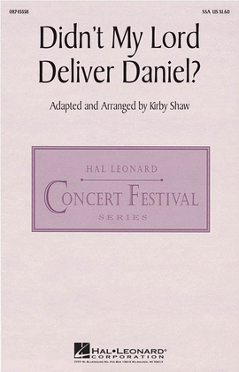 Book cover for Didn't My Lord Deliver Daniel?