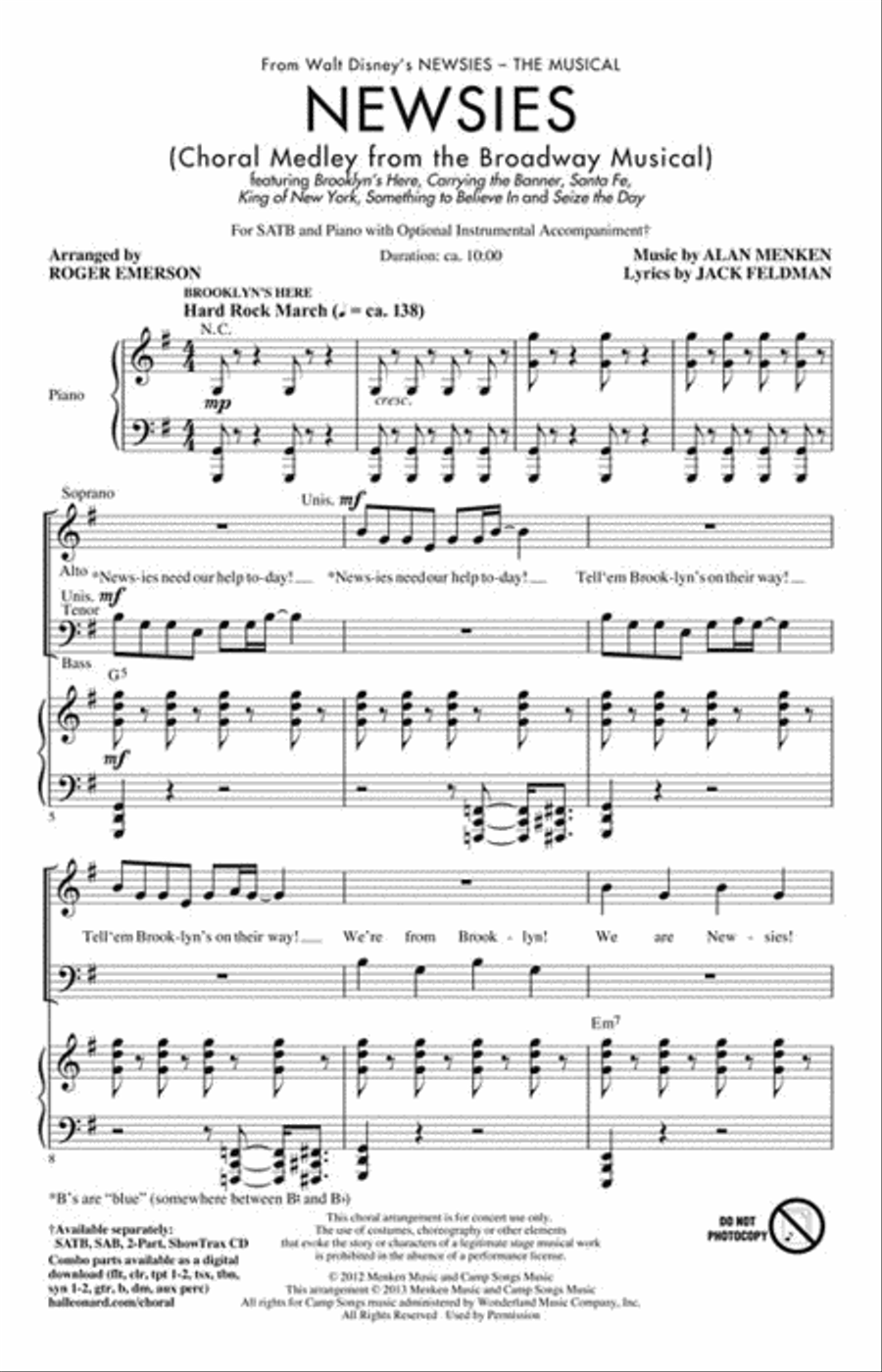 Newsies Choir scores gallery preview page 2